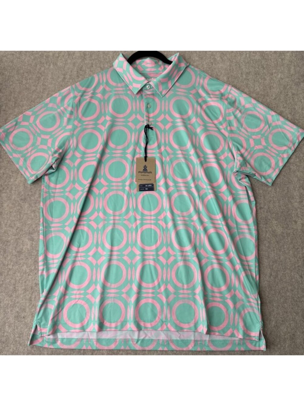 Chubbies Mosiac Pattern Performance Polo Shirt Mens 2XL New